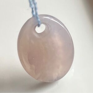 Milky chalcedony agate pendant